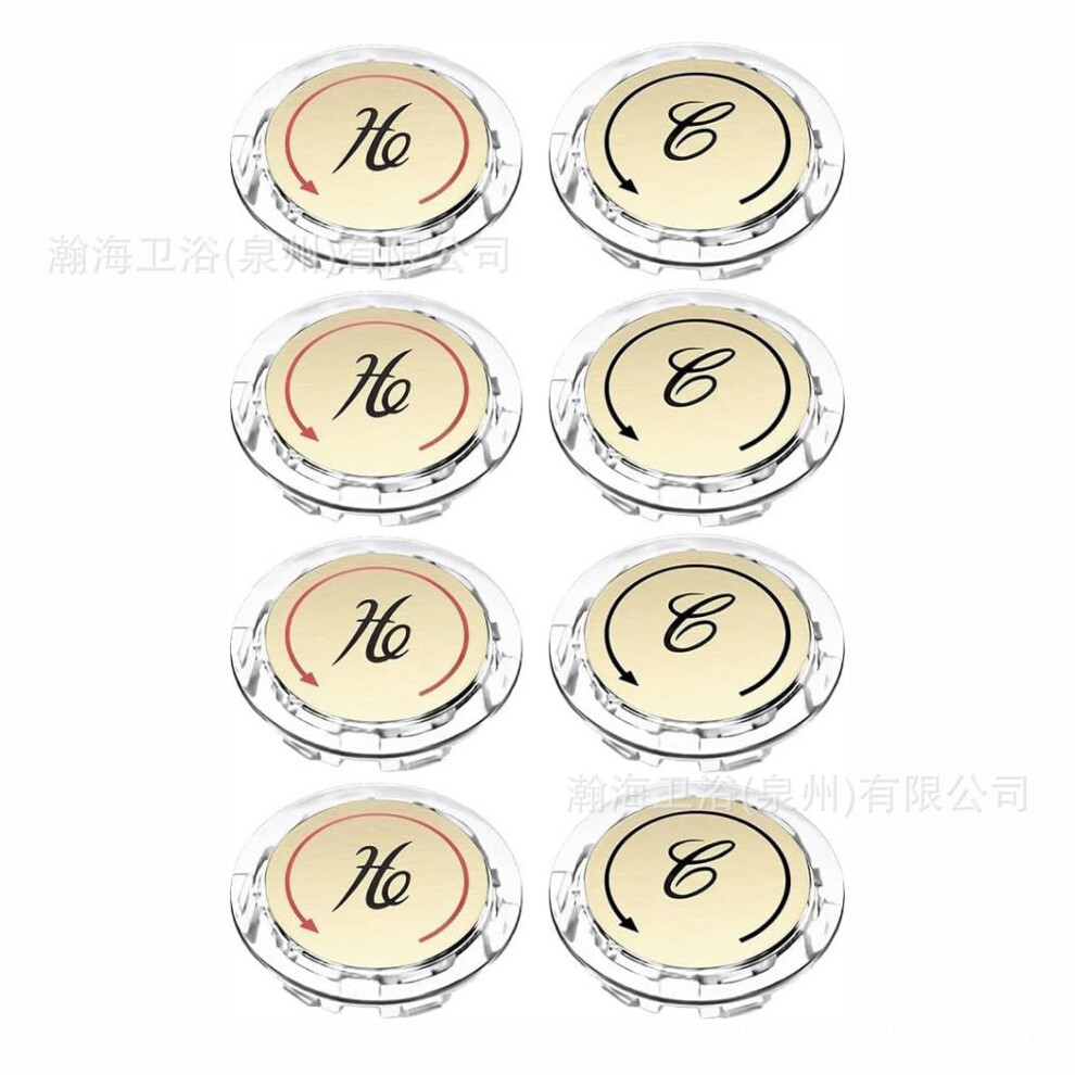 (Eight-Pack) Faucet Handle Decorative Cover Delta/Ldr/Delex/Peerless Two Clear Handles 3012855349330