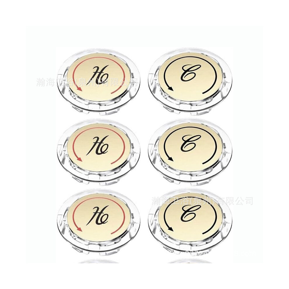 (Six-Pack) Faucet Handle Decorative Cover Delta/Ldr/Delex/Peerless Two Clear Handles 3012855349323