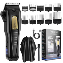 (C) Leistungsstarker, ölbetriebener Vintage-Haarschneider mit LCD-Bildschirm für Herren, für Haarschnitte zu Hause zur Selbstbedienung