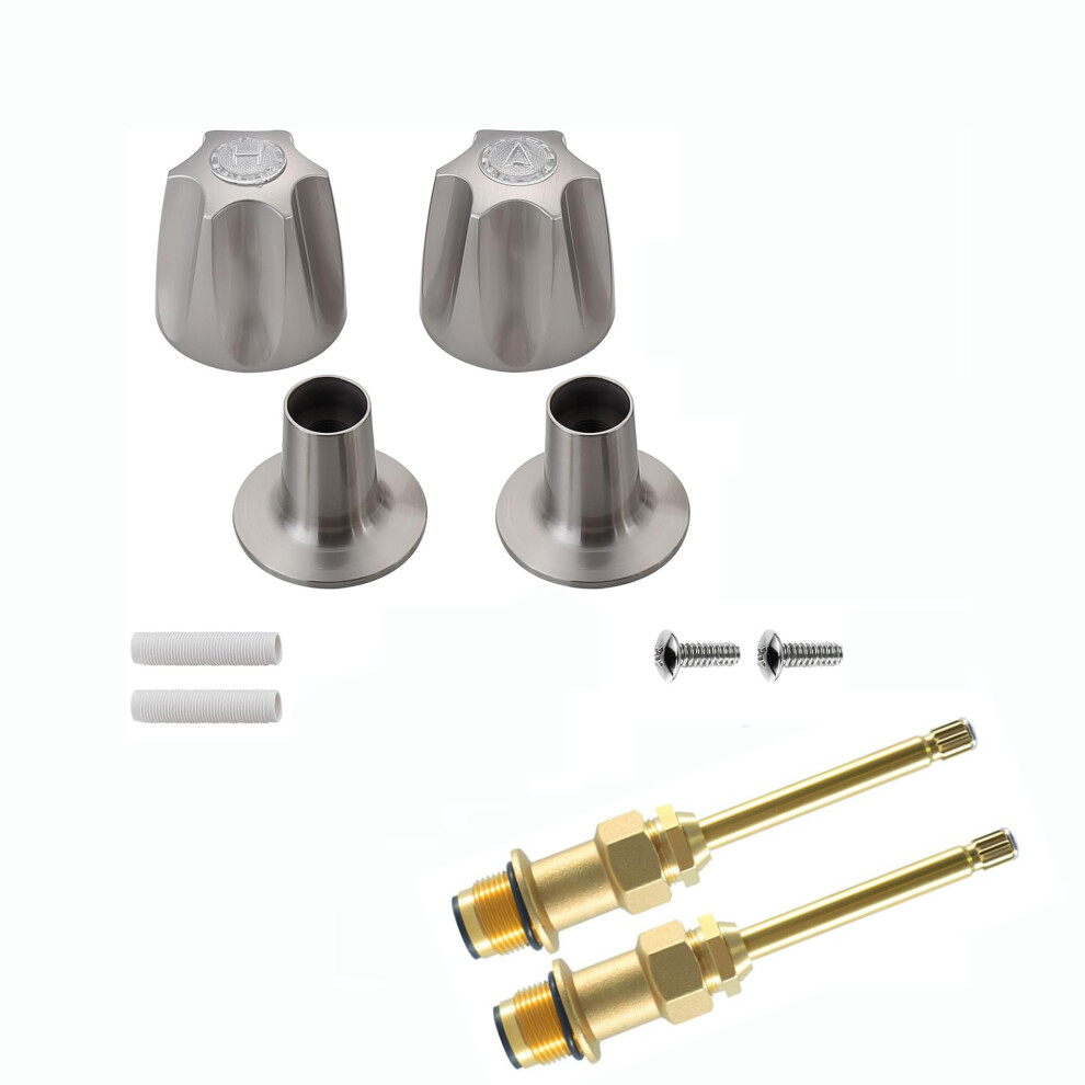 (Brushed Set) Price Pfister Seats & Flanges Â Hot & Cold Replacement Parts 5207287338641