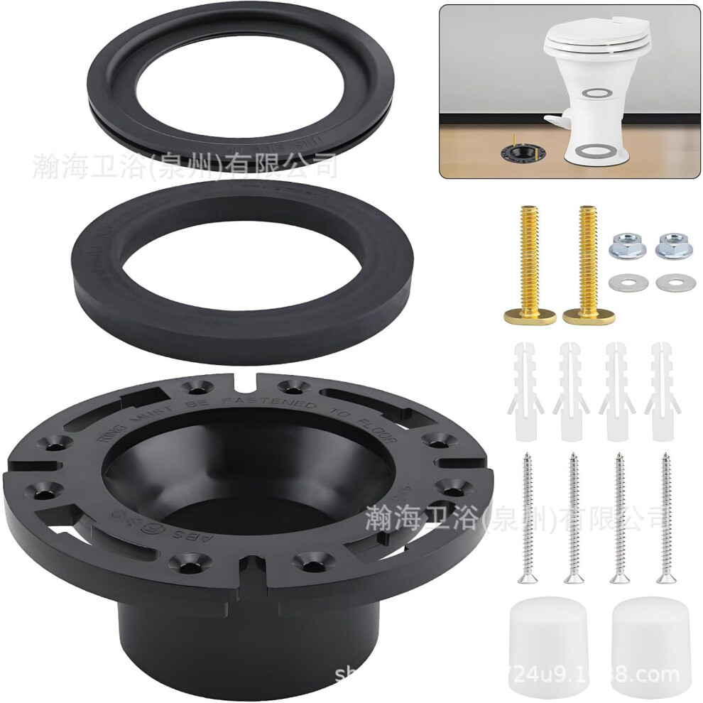 (Flange + Seal Ring Set) Rv Toilet Seal Ring Gasket Rv Accessories Toilet Flange 300310320 Camper Parts 5011540332488