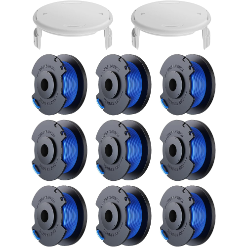 9er-Pack Trimmerspulen mit 2 Schutzkappen für RYOBI-Drahtschneider MultiColor