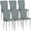 AINPECCA Set of 6 Dinning Chairs High Back PU Blue Grey 1