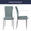 AINPECCA Set of 6 Dinning Chairs High Back PU Blue Grey 6
