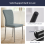 AINPECCA Set of 6 Dinning Chairs High Back PU Blue Grey 5