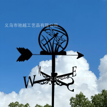 (A6) Metal Weather Vane Wind Indicator Weathercock Garden Shed House Decoration