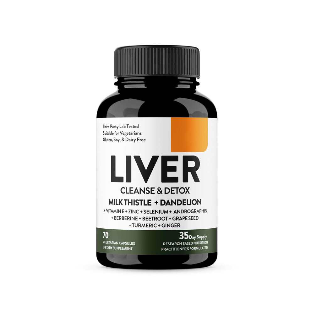 (1pcs) Liver Cleanse Detox & Repair Support Capsules with Milk Thistle & Dandelion Root Herbal Supplement Pills for Liver Health 140 Count