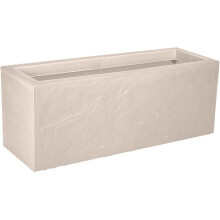 Balkonblumenkasten - VOLCANIA UP - Kunststoff - Beige Kalkstein - 59x19,5xH22,8cm - 25L - EDA