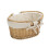 (Red Checked) Buff Willow Medium Swing Handle Wicker Shopping Basket 5