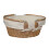 (Red Checked) Large Swing Handle Wicker Shopping Basket 5