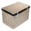 (Rose) Large Whitewash Finish Storage Wicker Basket 6
