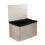 (Unlined) Large Whitewash Finish Storage Wicker Basket 7