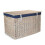 (Grey) Large Whitewash Finish Storage Wicker Basket 1