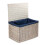 (Rose) Large Whitewash Finish Storage Wicker Basket 13