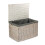 (Unlined) Large Whitewash Finish Storage Wicker Basket 15
