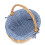 (Red Checked) Full Buff Willow Childs Oval Wicker Shopping Basket 7