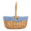 (Red Checked) Full Buff Willow Childs Oval Wicker Shopping Basket 8