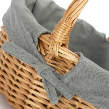 (Garden Rose) Full Buff Willow Childs Oval Wicker Shopping Basket