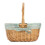(White) Full Buff Willow Childs Oval Wicker Shopping Basket 1