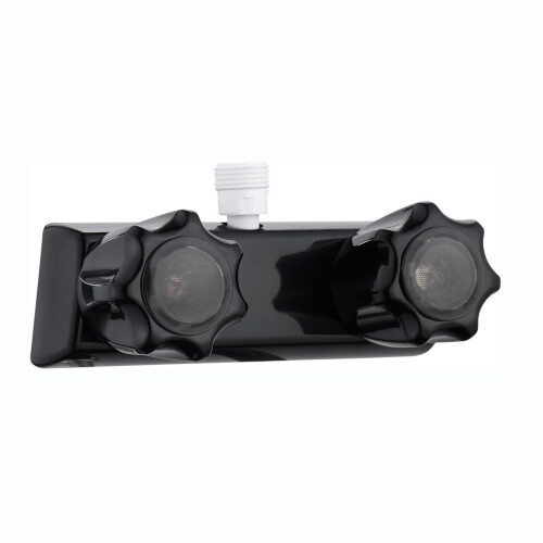 (White) Rubinetto per doccia da camper da 10 cm (4 pollici) con interruttore per acqua calda e fredda. 1