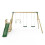 Rebo (Comet, Green) Rebo Wooden Swing Set plus Deck & Slide 3