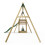 Rebo (Comet, Green) Rebo Wooden Swing Set plus Deck & Slide 2