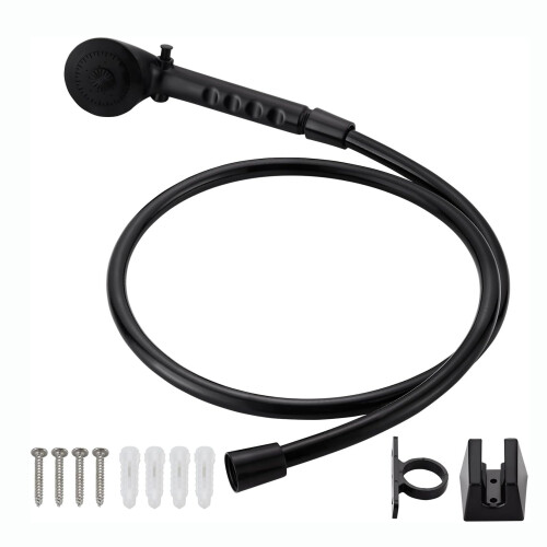 (Black) RV Shower Head with Hose 1