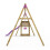 Rebo (Comet, Pink) Rebo Wooden Swing Set plus Deck & Slide 3