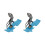 Multipurpose 4 Thread Steel Metal Sergers-Long handle blue pre 1