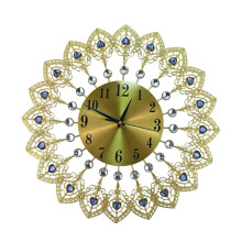 Elegant European Large Wall Clock Quiet No Ticking Sound Metal