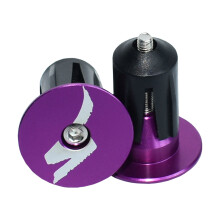 Durability Aluminum Road Bike Bar End Plugs-Purple BD02