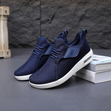 (Blue, 8) Calçados esportivos de malha respirável masculino – Sapatos de caminhada leves e com alça ajustável adequados