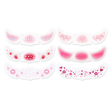 6Pcs Freckle Face Stickers Temporary Tattooes with Flash-2