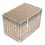 (Unlined) 60cm Whitewash Chest Wicker Storage Basket 4