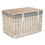 (Black) 60cm Whitewash Chest Wicker Storage Basket 6