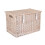 (Grey) 60cm Whitewash Chest Wicker Storage Basket 14