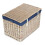 (Grey) 60cm Whitewash Chest Wicker Storage Basket 15