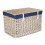 (Navy) 60cm Whitewash Chest Wicker Storage Basket 17