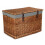 (Navy) 60cm Double Steamed Wicker Storage Basket 9