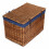 (White) 60cm Double Steamed Wicker Storage Basket 10
