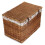 (White) 60cm Double Steamed Wicker Storage Basket 12