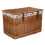 (Black) 60cm Double Steamed Wicker Storage Basket 14