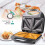 (Nut machine, US Standard) US Standard Sandwich Maker, Waffle Maker & Grill - Double-Sided Heating Multifunctional Appliance 2