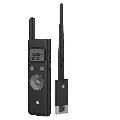 Télécommande sans fil pour présentations PowerPoint (PPT) avec écran LCD, voyant vert et télécommande RF._M