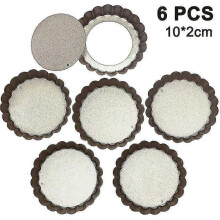 Moules à tarte Luxora, lot de 6, fond amovible, antiadhésifs, vendus en vrac_M