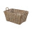 Grey Kubu Rattan Rectangular Storage Basket Large 3