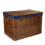 (Grey) Large Light Steamed Wicker Storage Basket 8