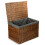 (Grey) Large Light Steamed Wicker Storage Basket 15