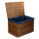 (Unlined) Large Light Steamed Wicker Storage Basket 17