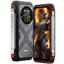 (Orange) OSCAL TANK 1 5G Telephone Portable Incassable avec Ecran Secondaire 2,01", 20000mAh/55W, 48Go 512Go/2To, 6,78"FHD 120Hz, Black/Orange